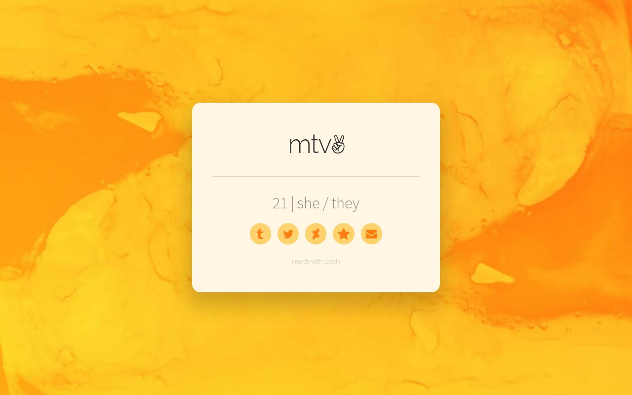Carrd profile picture for @mtv